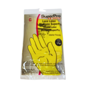 Luva Latex Multiuso Superpro Amarela ( G )