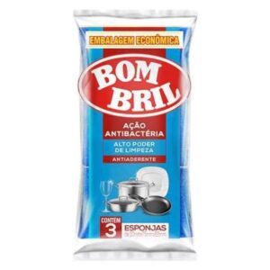 Esponja Bombril Antiaderente Economica 1x3