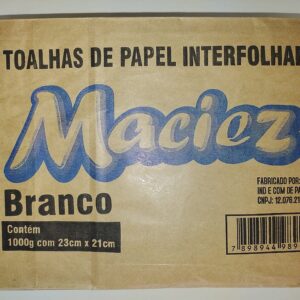 Papel Toalha Maciez Branco 1000