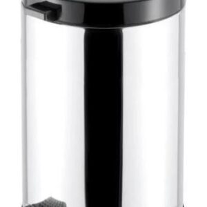 Lixeira Viel Inox Com Tampa Preta 15l