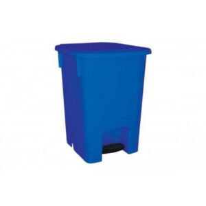 Lixeira Coletora Bralimpia Com Pedal Azul 15l