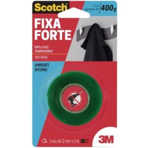 Fita 3M Fixa Forte Transparente 12mm x 2m
