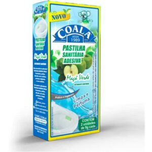 Pastilha Sanitária Adesiva Coala Maca Verde 9g C/2